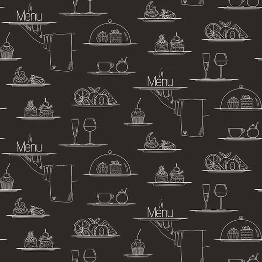 Galerie Wallcoverings Just Kitchens Chalkboard Menu Galerie Wallcoverings  Black   - G45408
