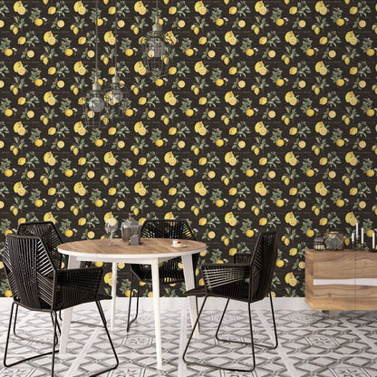 Galerie Wallcoverings Just Kitchens Citron Botanical Galerie Wallcoverings  Black   - G45411