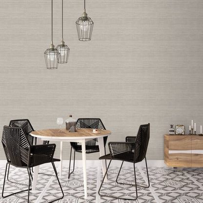 Galerie Wallcoverings Just Kitchens Grasscloth Galerie Wallcoverings  Silver Grey   - G45420