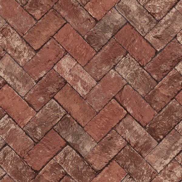 Galerie Wallcoverings Just Kitchens Herringbone Brick Galerie Wallcoverings  Red   - G45424