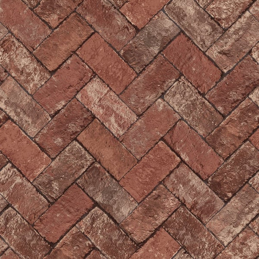 Galerie Wallcoverings Just Kitchens Herringbone Brick Galerie Wallcoverings  Red   - G45424