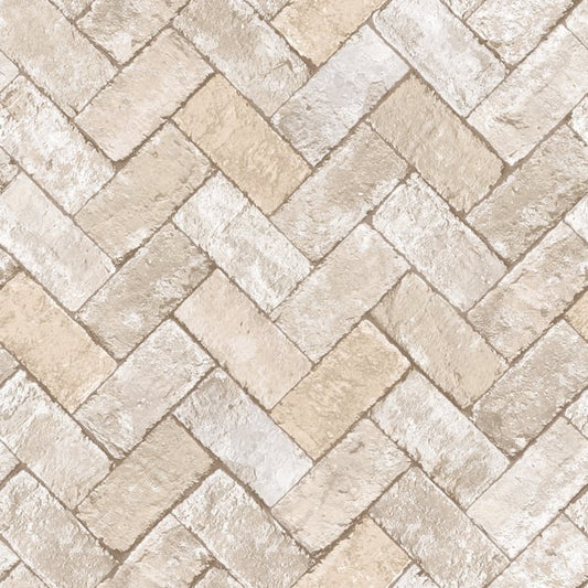 Galerie Wallcoverings Just Kitchens Herringbone Brick Galerie Wallcoverings  Beige   - G45429