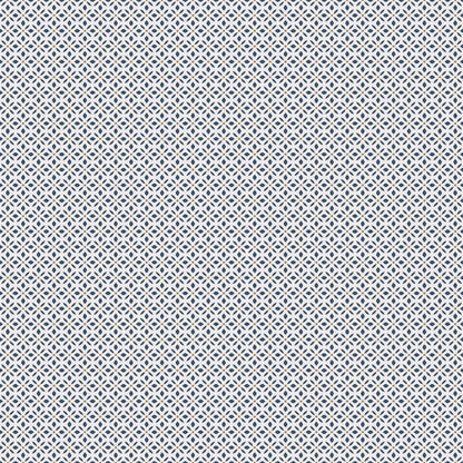 Blue leaf-dot-spot pattern for wallcoverings; repeating design.