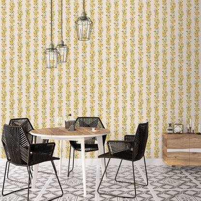 Galerie Wallcoverings Just Kitchens Lemon Stripe Galerie Wallcoverings  Yellow   - G45440