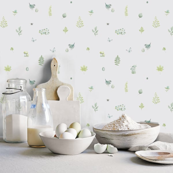 Galerie Wallcoverings Just Kitchens Meadow Spot Galerie Wallcoverings  Green   - G45443