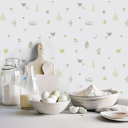 Galerie Wallcoverings Just Kitchens Meadow Spot Galerie Wallcoverings  Green   - G45443