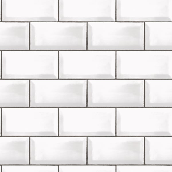 Galerie Wallcoverings Just Kitchens Metro Tile Galerie Wallcoverings  White   - G45445