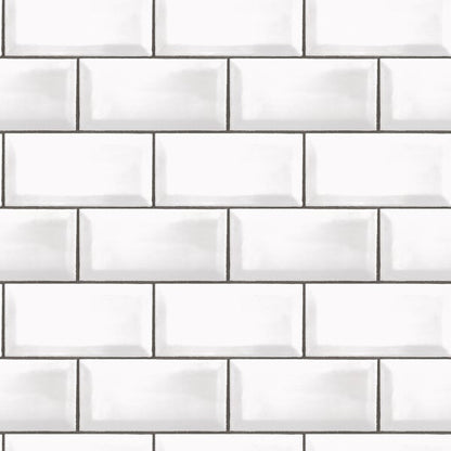 Galerie Wallcoverings Just Kitchens Metro Tile Galerie Wallcoverings  White   - G45445