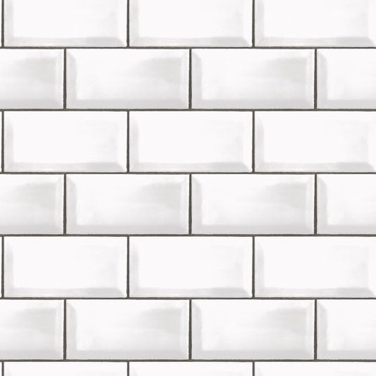 Galerie Wallcoverings Just Kitchens Metro Tile Galerie Wallcoverings  White   - G45445