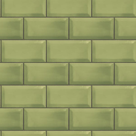 Galerie Wallcoverings Just Kitchens Metro Tile Galerie Wallcoverings  Green   - G45446