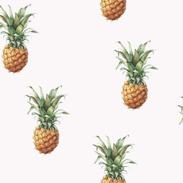 Galerie Wallcoverings Just Kitchens Pineapples Galerie Wallcoverings  Yellow   - G45453