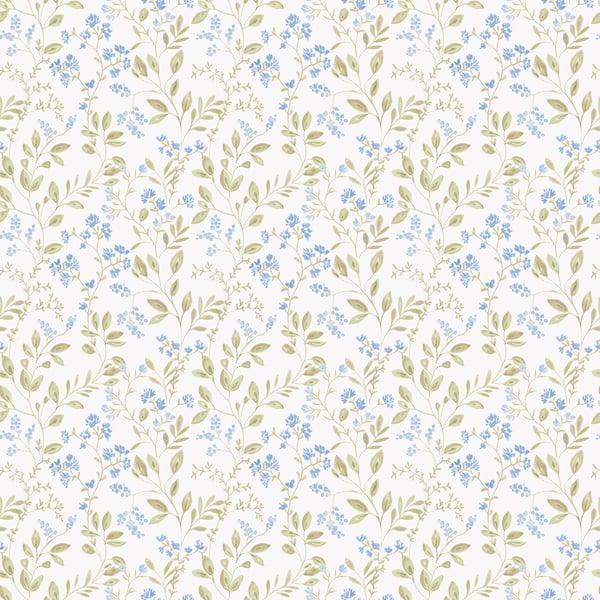 Galerie Wallcoverings Just Kitchens Spring leaf trail Galerie Wallcoverings  Blue   - G45455