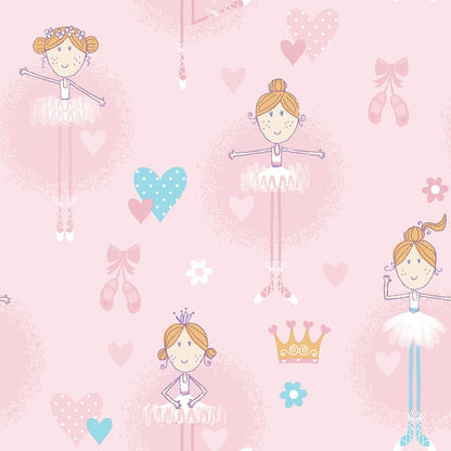 Galerie Wallcoverings Just 4 Kids 2 Ballerina Galerie Wallcoverings  Pink   - G56002