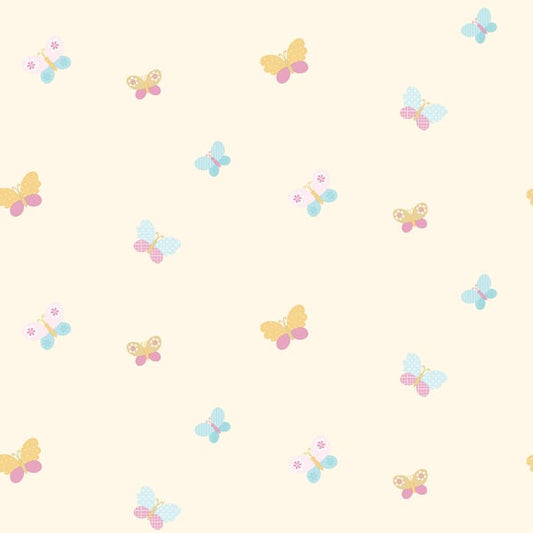 Galerie Wallcoverings Just 4 Kids 2 Butterflies Galerie Wallcoverings  Cream   - G56007
