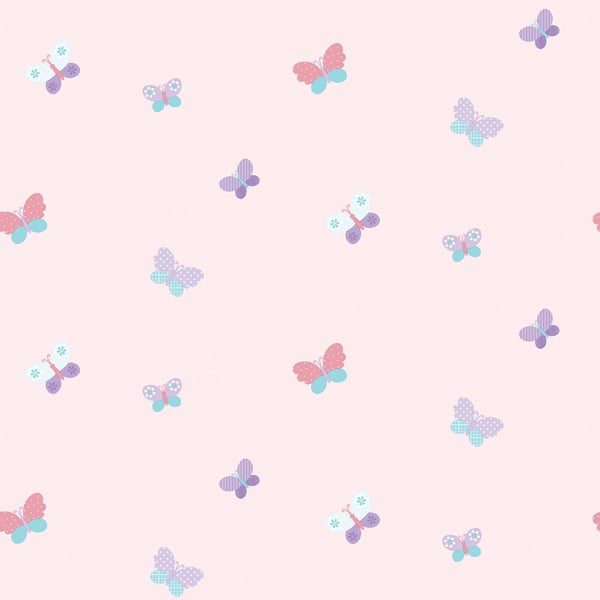 Galerie Wallcoverings Just 4 Kids 2 Butterflies Galerie Wallcoverings  Pink   - G56008