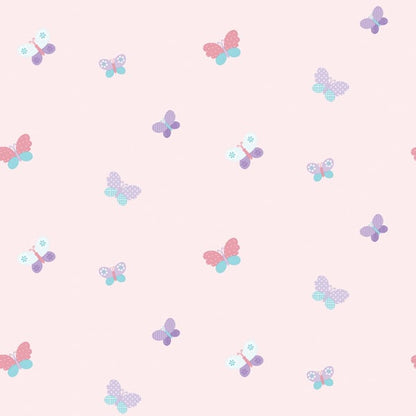 Galerie Wallcoverings Just 4 Kids 2 Butterflies Galerie Wallcoverings  Pink   - G56008