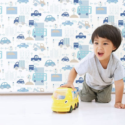 Galerie Wallcoverings Just 4 Kids 2 City Traffic Galerie Wallcoverings  Blue   - G56009