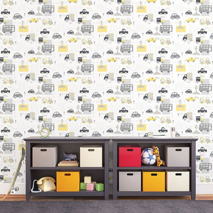 Galerie Wallcoverings Just 4 Kids 2 City Traffic Galerie Wallcoverings  Multi-coloured, Multi   - G56011