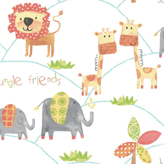 Galerie Wallcoverings Just 4 Kids 2 Jungle Friends Galerie Wallcoverings  Orange   - G56023