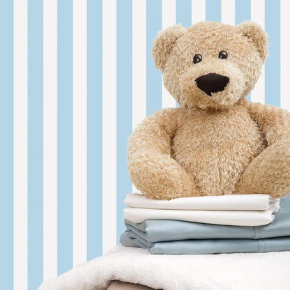 Galerie Wallcoverings Just 4 Kids 2 Medium Stripe Galerie Wallcoverings  Blue   - G56025