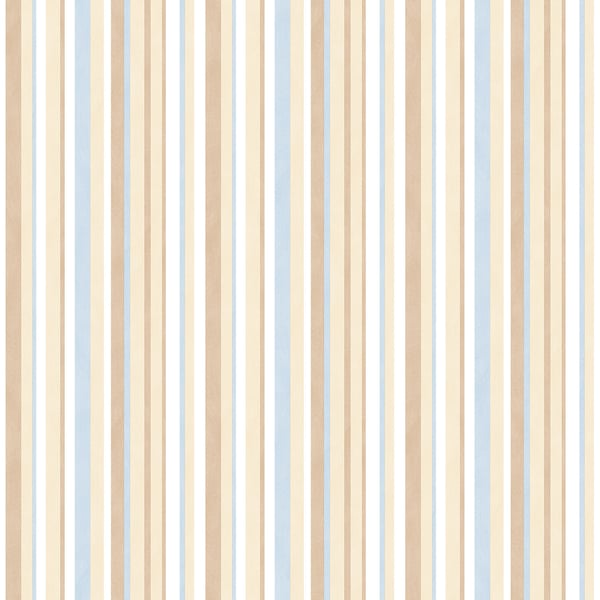 Galerie Wallcoverings Just 4 Kids 2 Multi-color Stripe Galerie Wallcoverings  Beige   - G56040