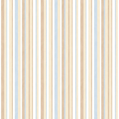 Galerie Wallcoverings Just 4 Kids 2 Multi-color Stripe Galerie Wallcoverings  Beige   - G56040