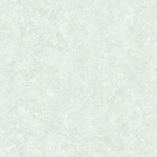 Green marble-effect wallpaper with subtle veining.