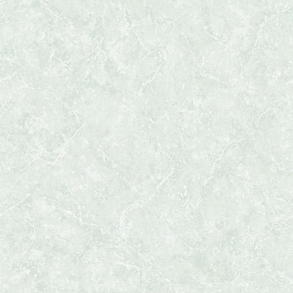 Green marble-effect wallpaper with subtle veining.