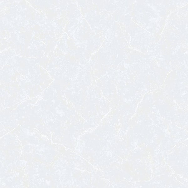 Silver-gray marble-effect wallpaper with subtle white veins.
