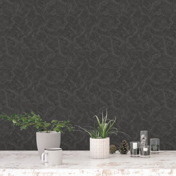 Galerie Wallcoverings Nordic Elements Marble Effect Galerie Wallcoverings  Black   - G56159