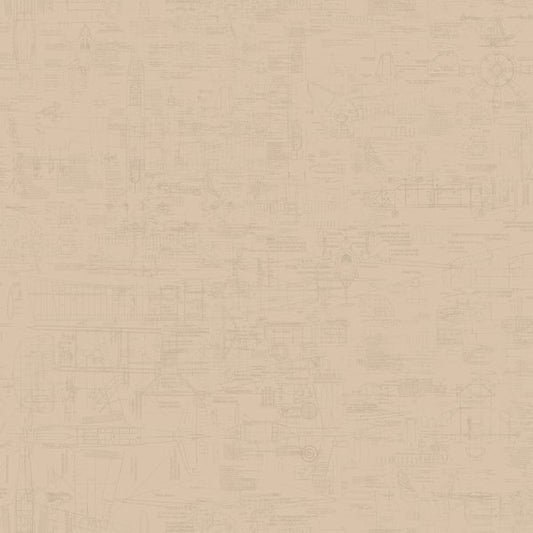 Galerie Wallcoverings Nostalgie Blueprint Galerie Wallcoverings  Beige   - G56210