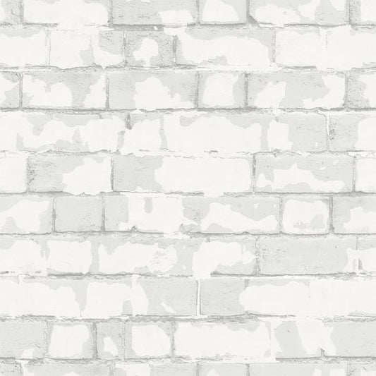 Galerie Wallcoverings Nostalgie Brick wall Galerie Wallcoverings  Silver Grey   - G56212