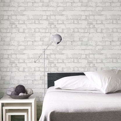 Galerie Wallcoverings Nostalgie Brick wall Galerie Wallcoverings  Silver Grey   - G56212