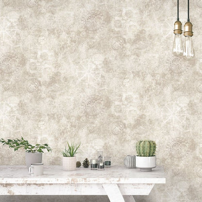 Galerie Wallcoverings Nostalgie Gears Galerie Wallcoverings  Beige   - G56222