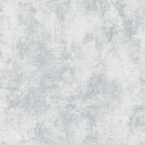 Light gray concrete-textured wallcovering with a mottled, weathered finish.
