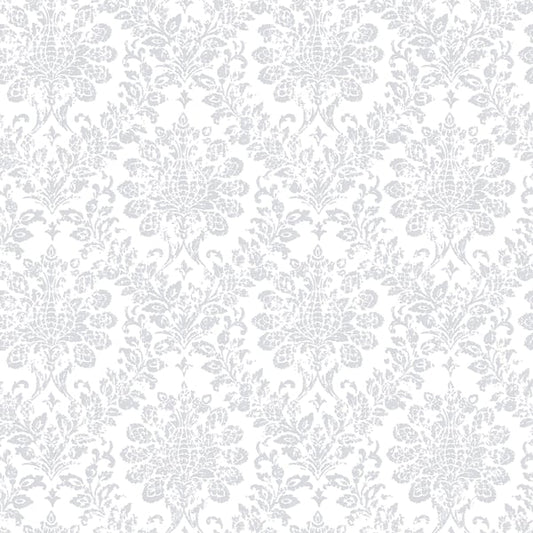 Galerie Wallcoverings Nordic Elements Damask Galerie Wallcoverings  Silver Grey   - G56256