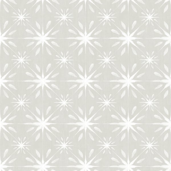 Galerie Wallcoverings Nordic Elements Geometric Starburst Galerie Wallcoverings  Silver Grey   - G56292