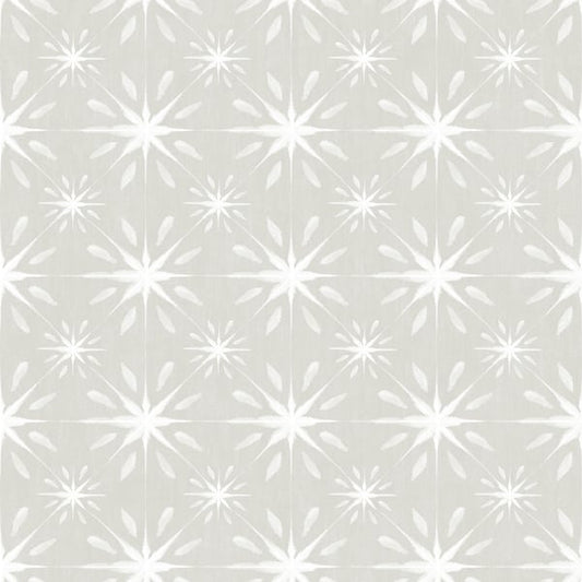 Galerie Wallcoverings Nordic Elements Geometric Starburst Galerie Wallcoverings  Silver Grey   - G56292