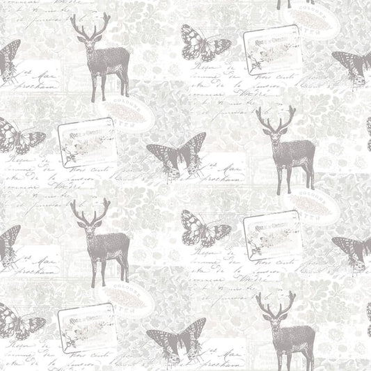 Galerie Wallcoverings Nordic Elements Wildlife Motif Galerie Wallcoverings  Silver Grey   - G56298