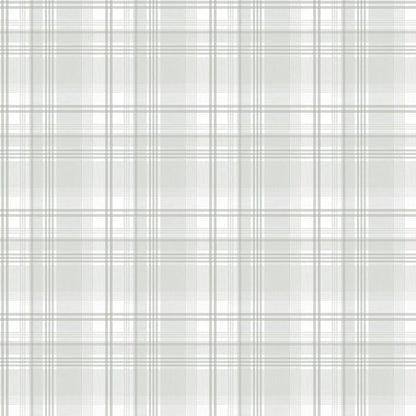 Galerie Wallcoverings Nordic Elements Check Plaid Galerie Wallcoverings  Silver Grey   - G56307