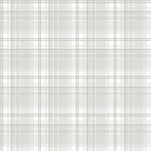 Galerie Wallcoverings Nordic Elements Check Plaid Galerie Wallcoverings  Silver Grey   - G56307