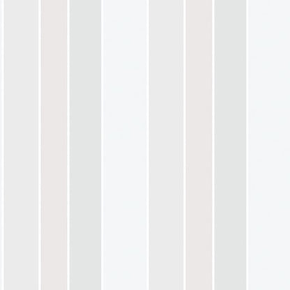 Pastel vertical striped wallpaper in soft gray, beige and sage tones.