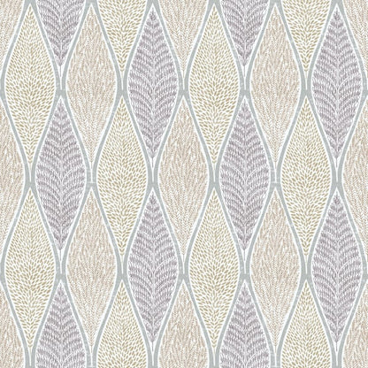 Galerie Wallcoverings Nordic Elements Teardrop Leaves Galerie Wallcoverings  Silver Grey   - G56372