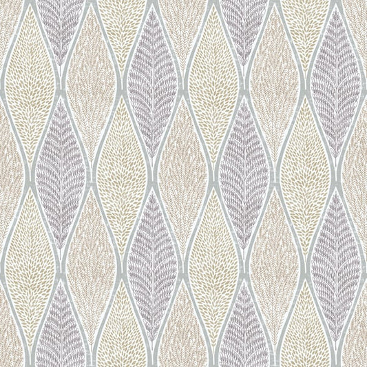 Galerie Wallcoverings Nordic Elements Teardrop Leaves Galerie Wallcoverings  Silver Grey   - G56372