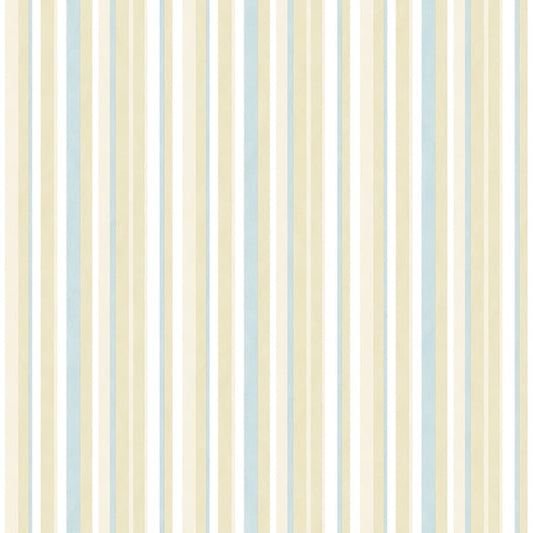 Galerie Wallcoverings Just 4 Kids 2 Multi-color Stripe Galerie Wallcoverings  Green   - G56500