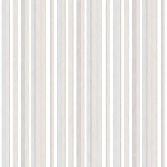 Galerie Wallcoverings Just 4 Kids 2 Multi-color Stripe Galerie Wallcoverings  Beige   - G56501
