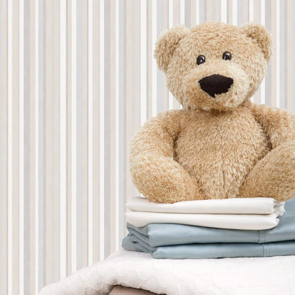 Galerie Wallcoverings Just 4 Kids 2 Multi-color Stripe Galerie Wallcoverings  Beige   - G56501