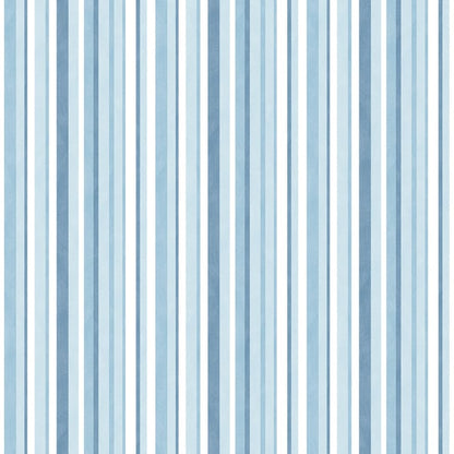 Galerie Wallcoverings Just 4 Kids 2 Multi-color Stripe Galerie Wallcoverings  Blue   - G56502