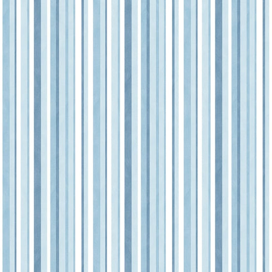 Galerie Wallcoverings Just 4 Kids 2 Multi-color Stripe Galerie Wallcoverings  Blue   - G56502
