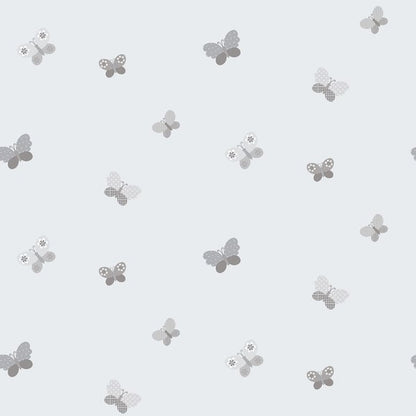 Galerie Wallcoverings Just 4 Kids 2 Butterflies Galerie Wallcoverings  Silver Grey   - G56504